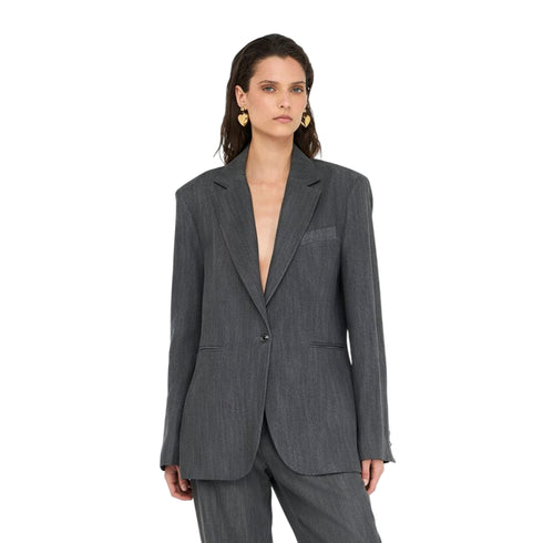 Blazer Donna con chiusura monopetto e spacchi posteriori